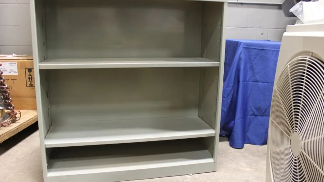 Metal Open-Shelf Bookcase