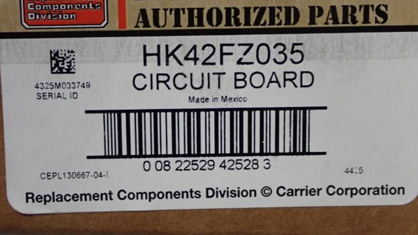 HK42FZ035 Carrier Furnace Control Board