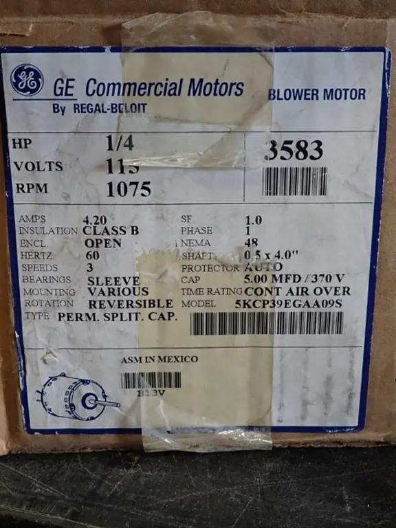 GE Commercial HVAC BLower Motor