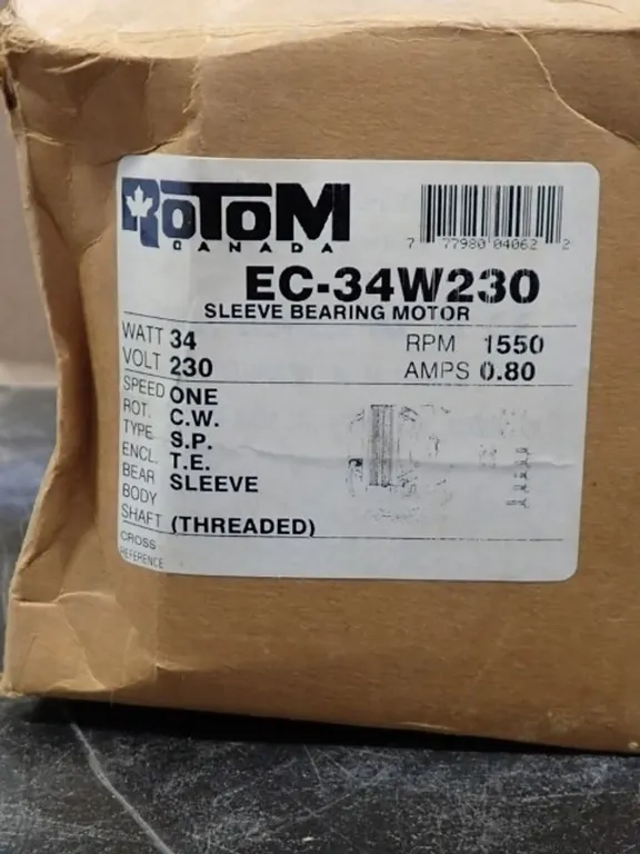 ROTOM EC-34W/230 Sleeve Bearing Motor