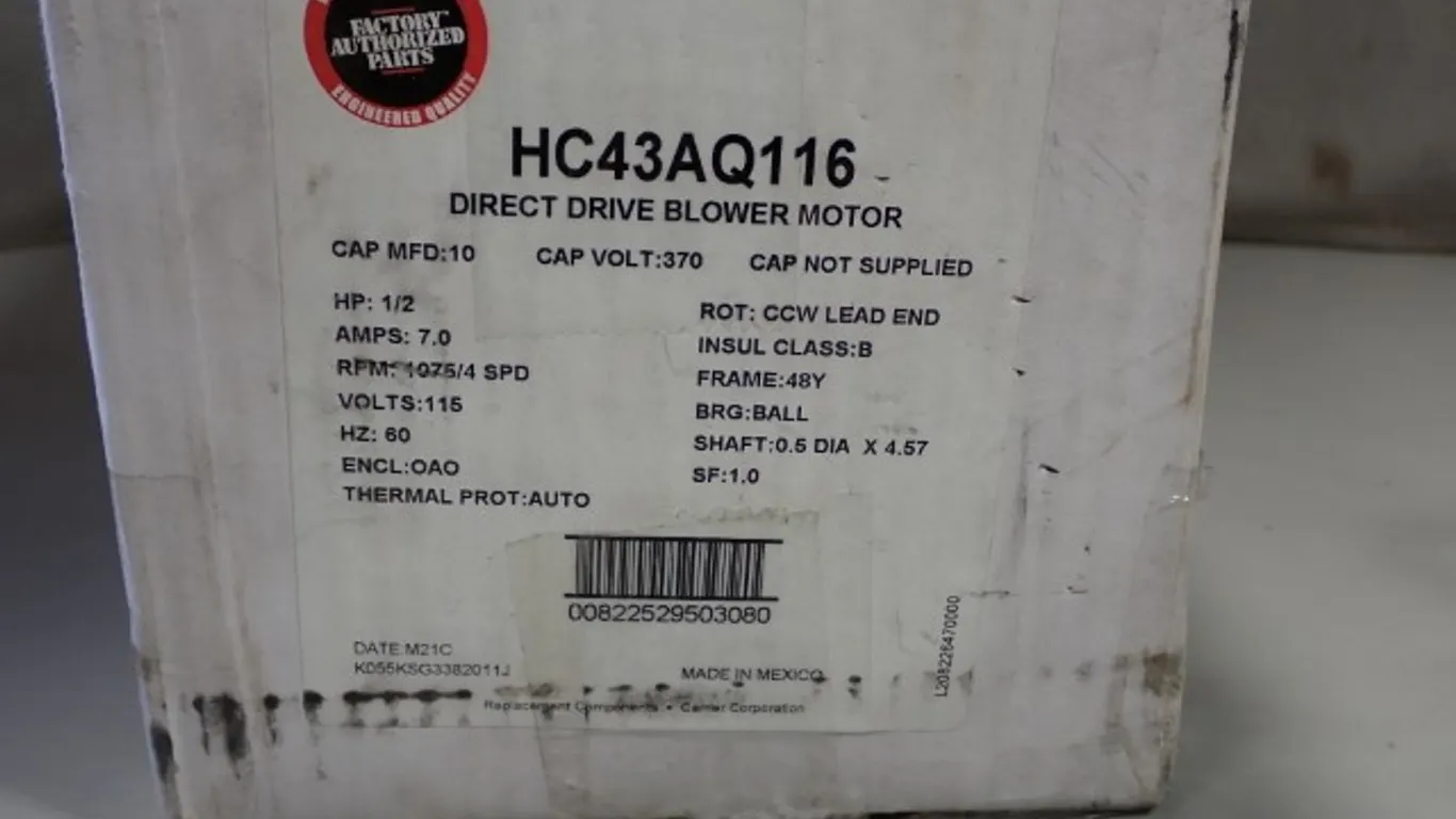 US Motors K55 PSC HVAC Blower Motor