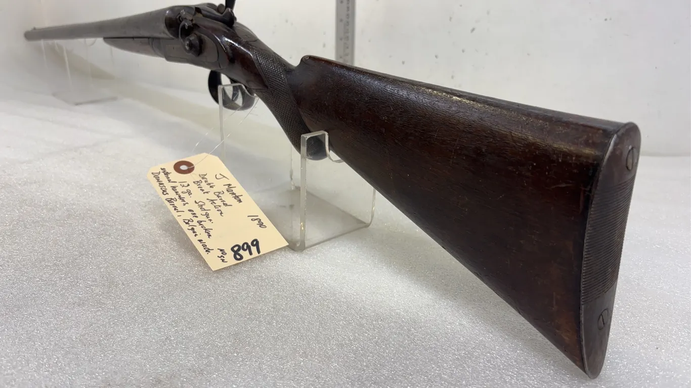 J Manton double barrel 12 ga. Break action Shotgun, no sn, *Unreserved*
