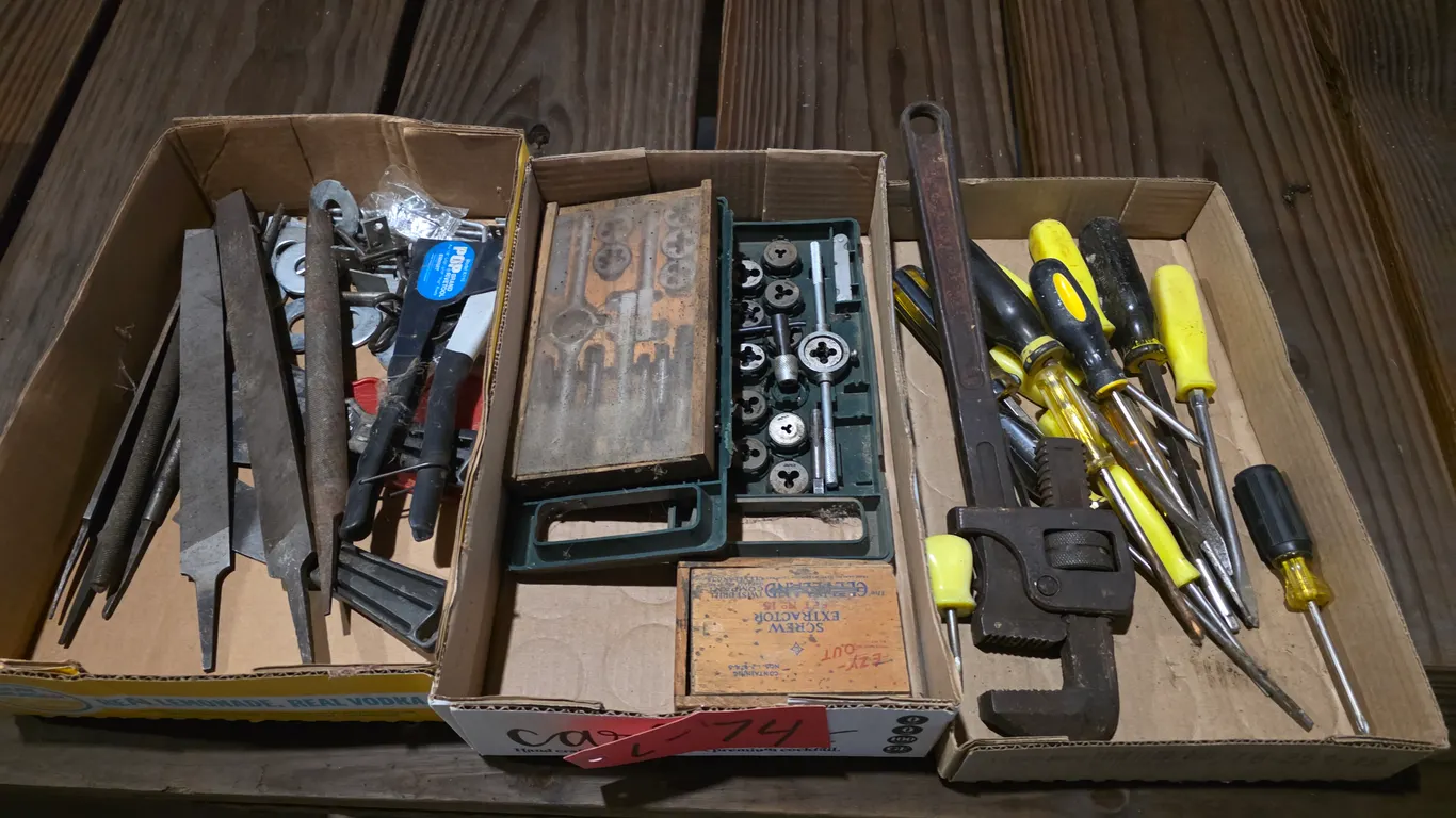 Tap & Die Set, Files, And Screwdrivers