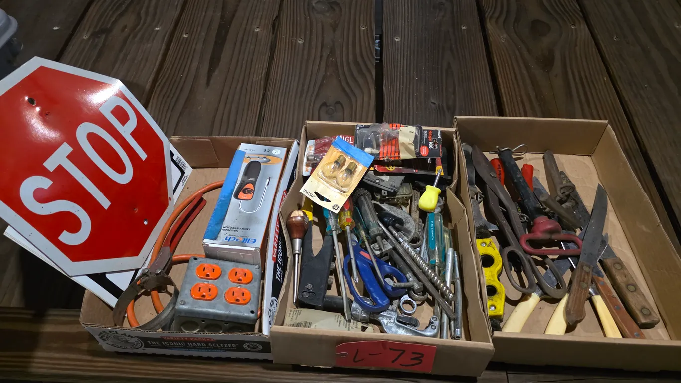 Misc Hand Tools, Screwdrivers, And Electric Box