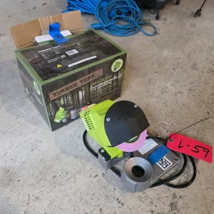Bench Vise And Electric Chain Saw Sharpener