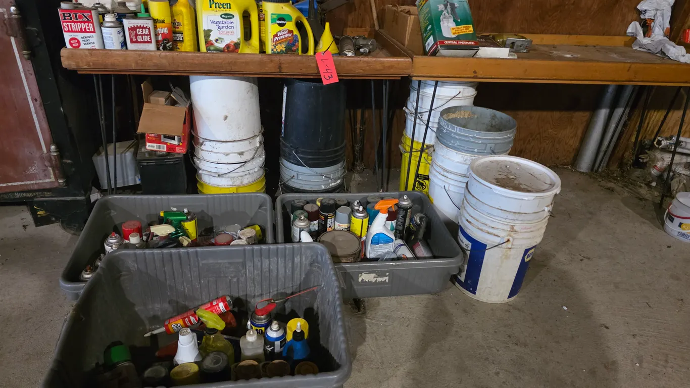 Large Lot Of Misc Oils, Paints, All Misc and Unknown