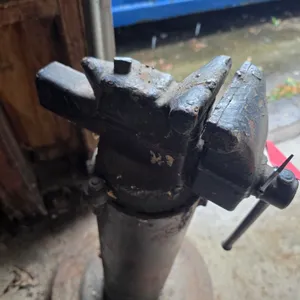3 1/2" Vise Mounted On A Steel Base Frame