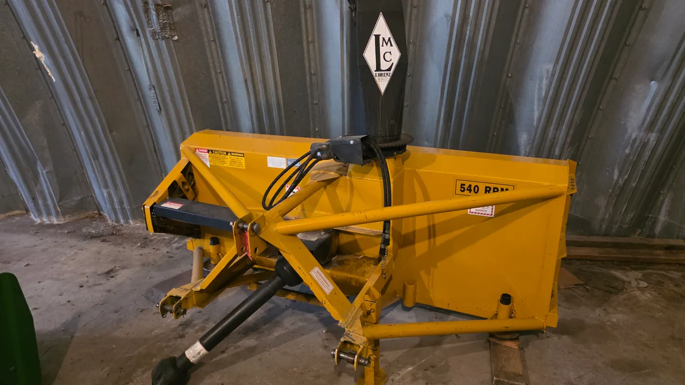 Lorenz Model 854 - 3Pt Snowblower, 540 PTO, Hydraulic Spout, Manual Tilt, 8 Ft Wide, SN# 1494