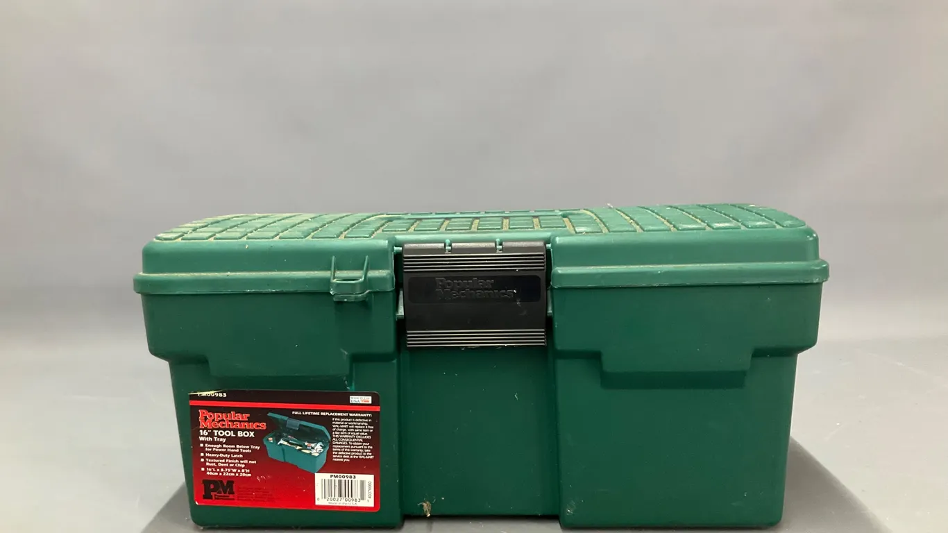 Popular Mechanics 19-inch Plastic Toolbox with Tools