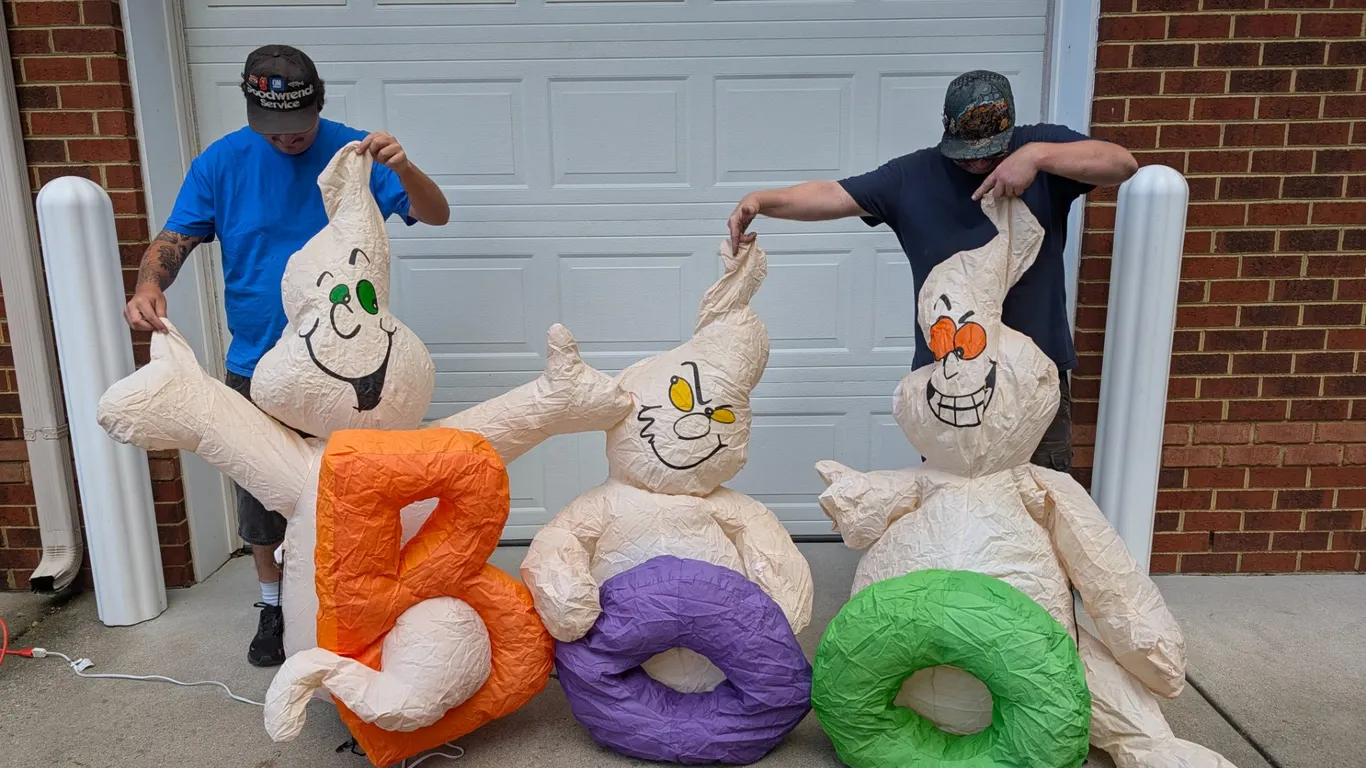 Airblown Inflatable Halloween "Boo" Ghosts Yard Display