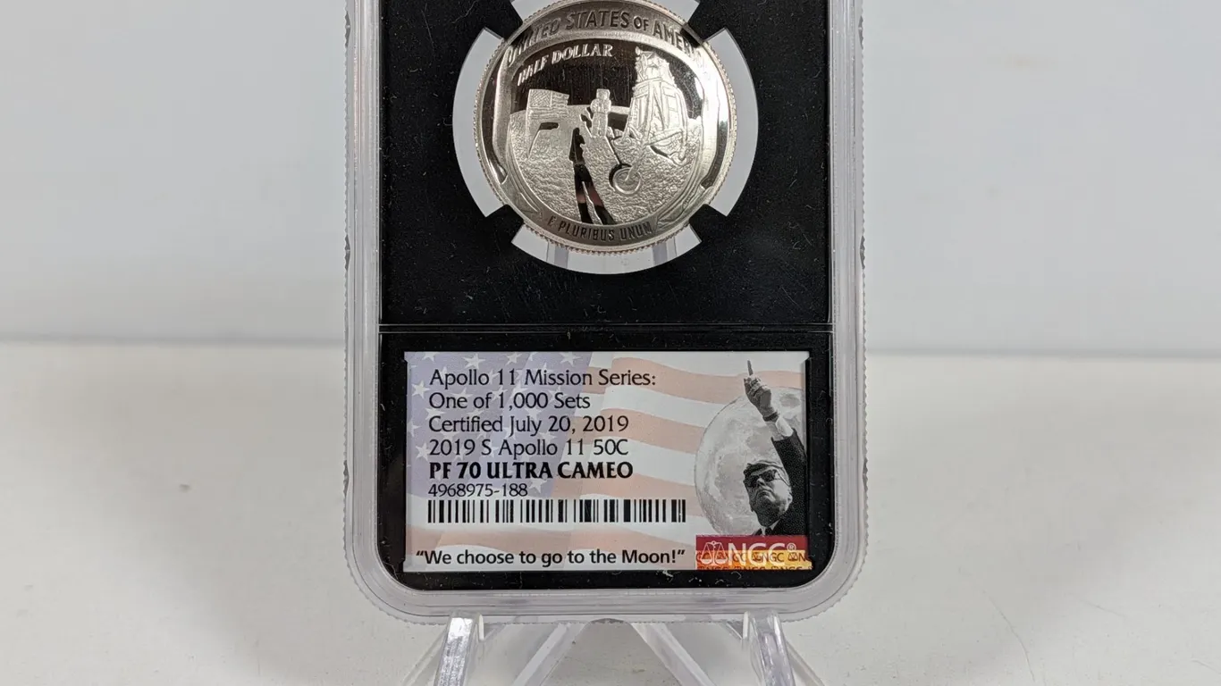 2019 S Apollo 11 50C PF 70 Ultra Cameo Coin