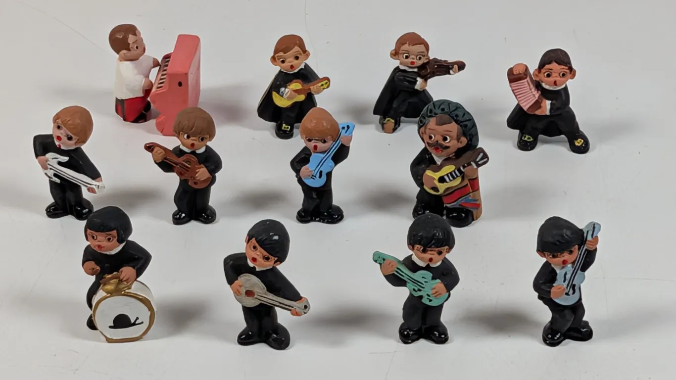 Ceramic Musician Mud People Set of 12