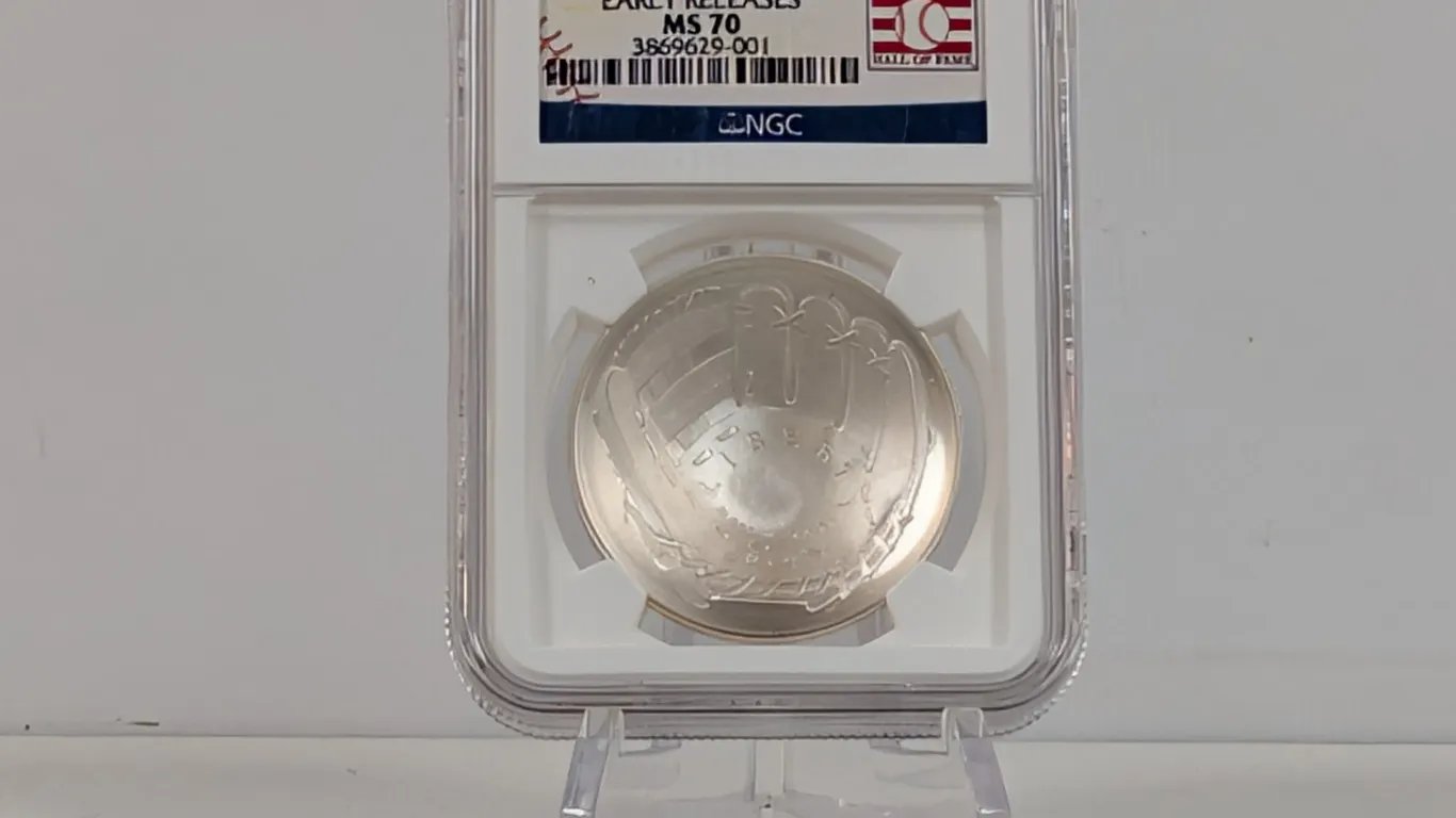 2014 P Baseball Hall of Fame Silver Dollar MS 70 Early Releases