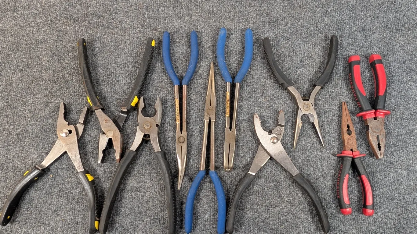 Assorted Lot of Pliers and Hand Tools