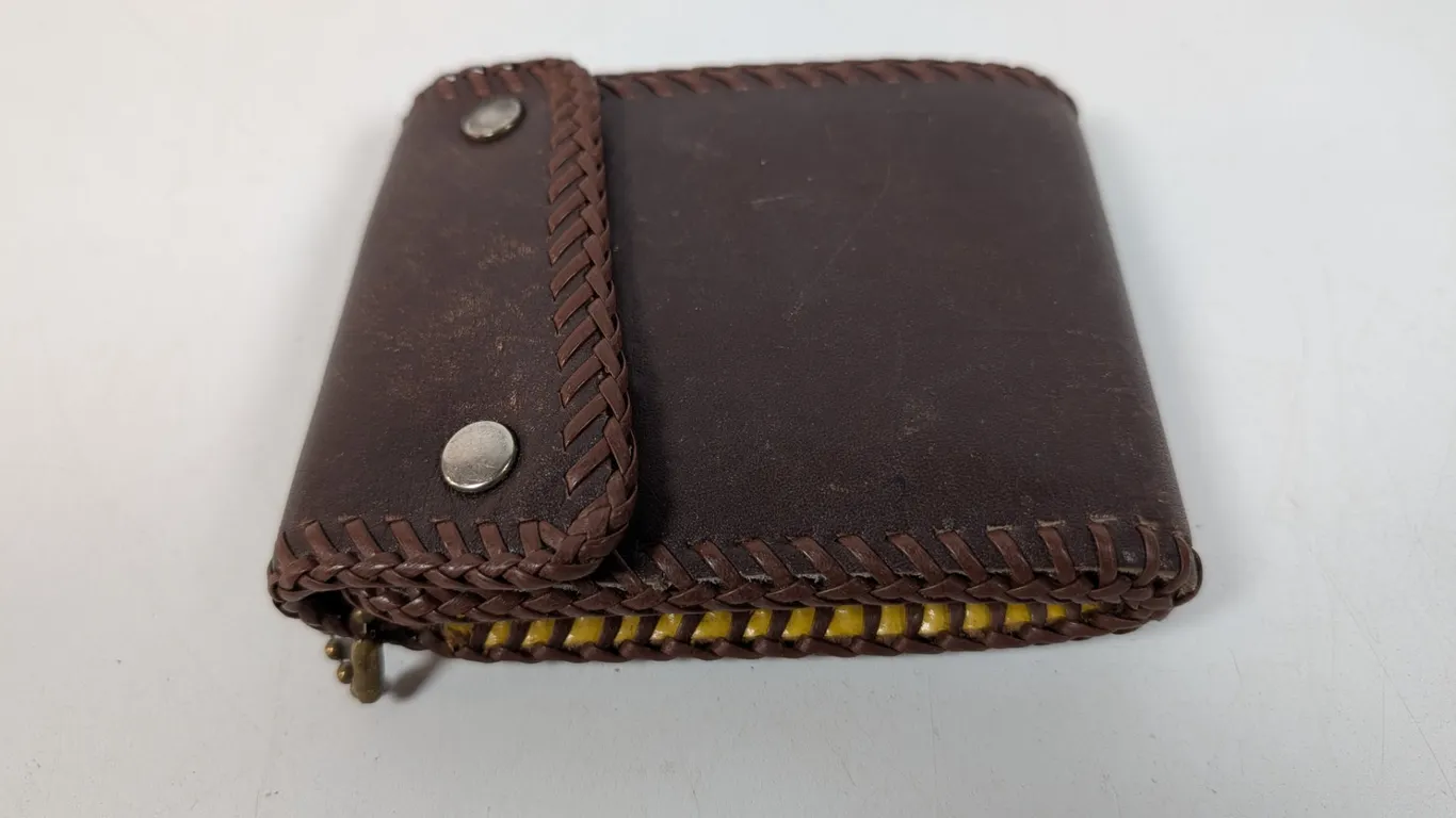 Brown Leather Bi-fold Wallet