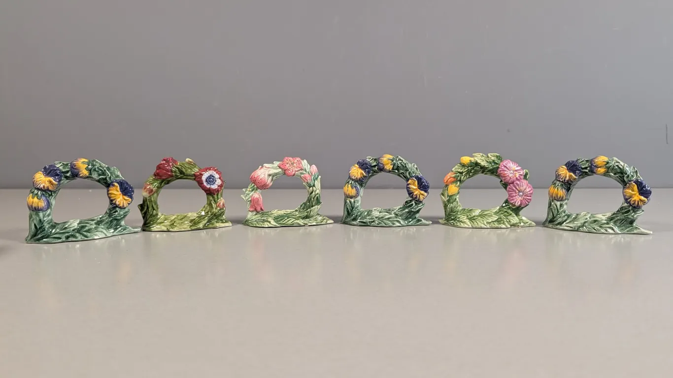 Studio Nova Garden Bloom Ceramic Napkin Rings