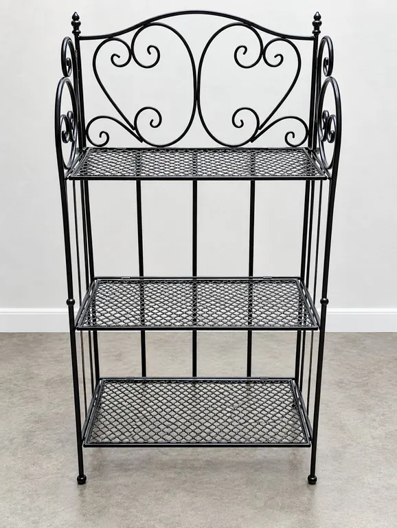 Black Wrought Iron Baker's Rack