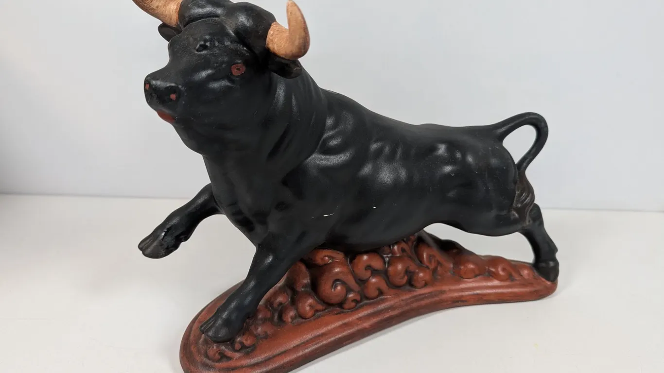 Ceramic Bull Sculpture