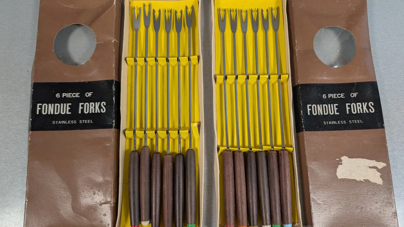 Set of 12 Stainless Steel Fondue Forks
