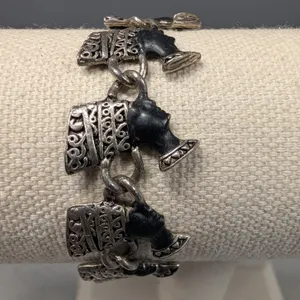 Nefertiti Head Link Bracelet