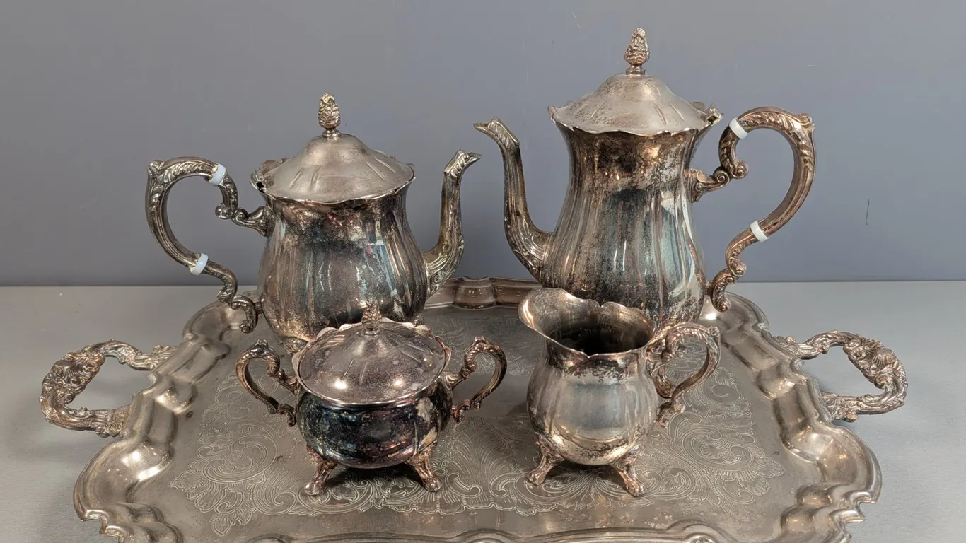 Leonard Silver-Plated Tea and Coffee Service with Tray