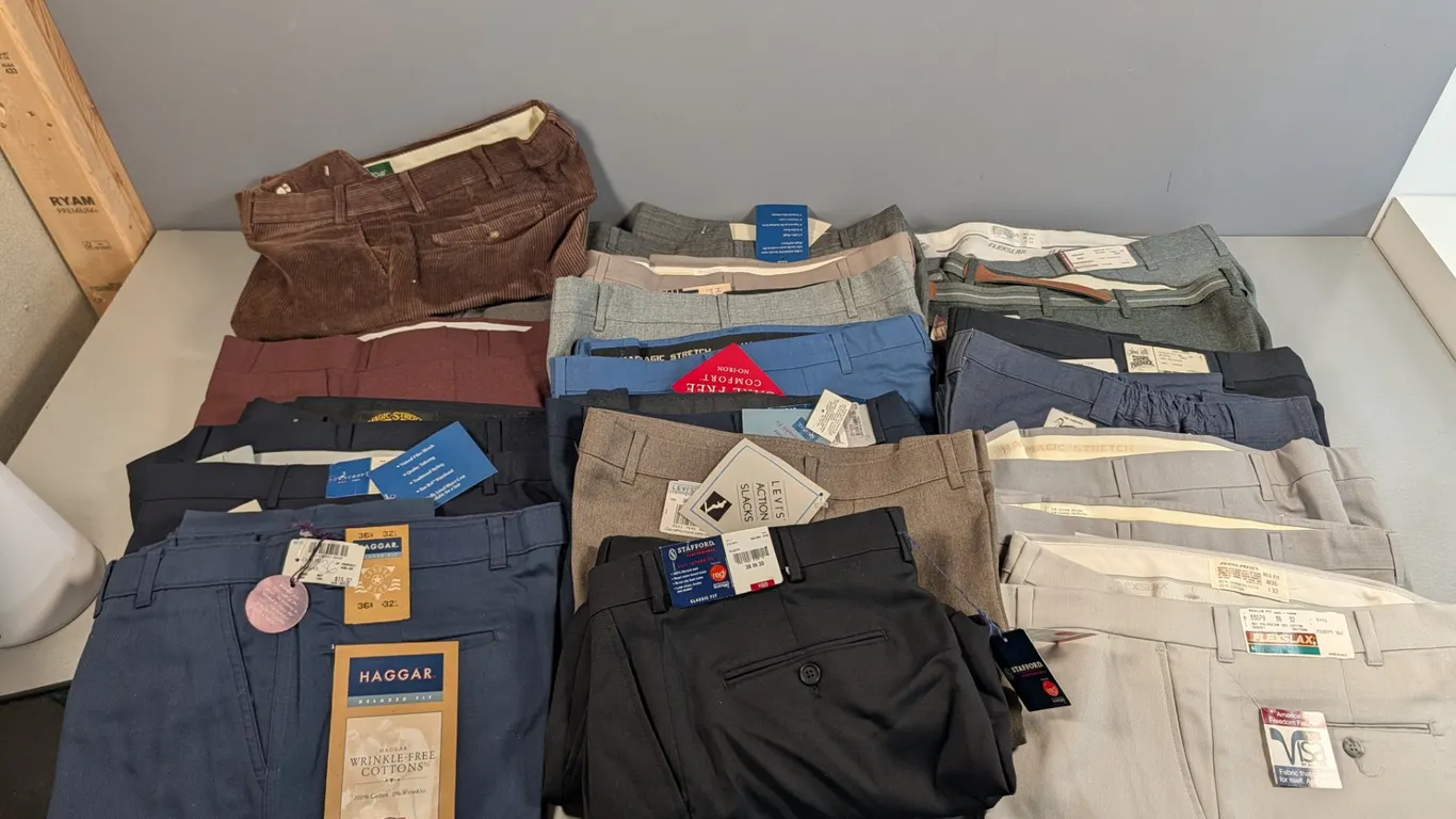 Lot of 21 Assorted Men's Dress and Casual Pants