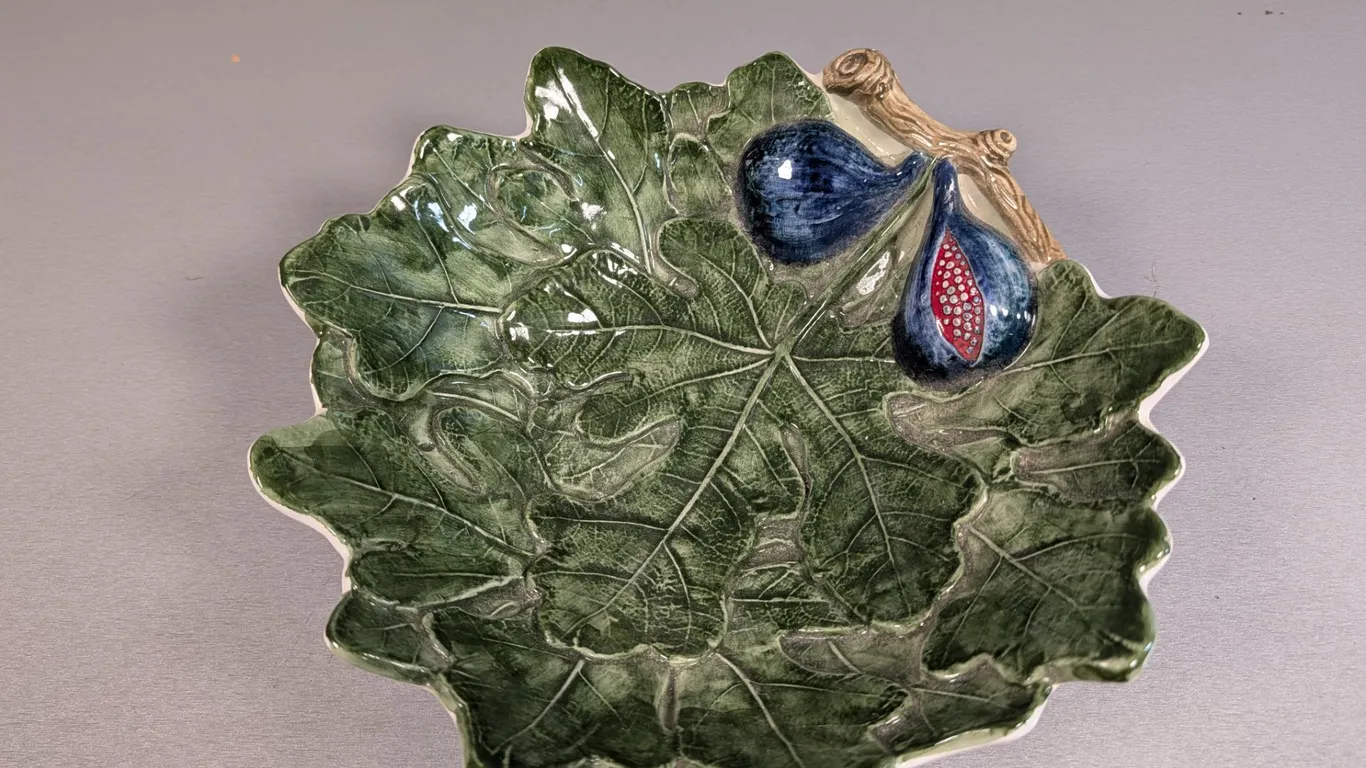 Jay Willfred Andrea by Sadek Ceramic Fig Leaf Bowl