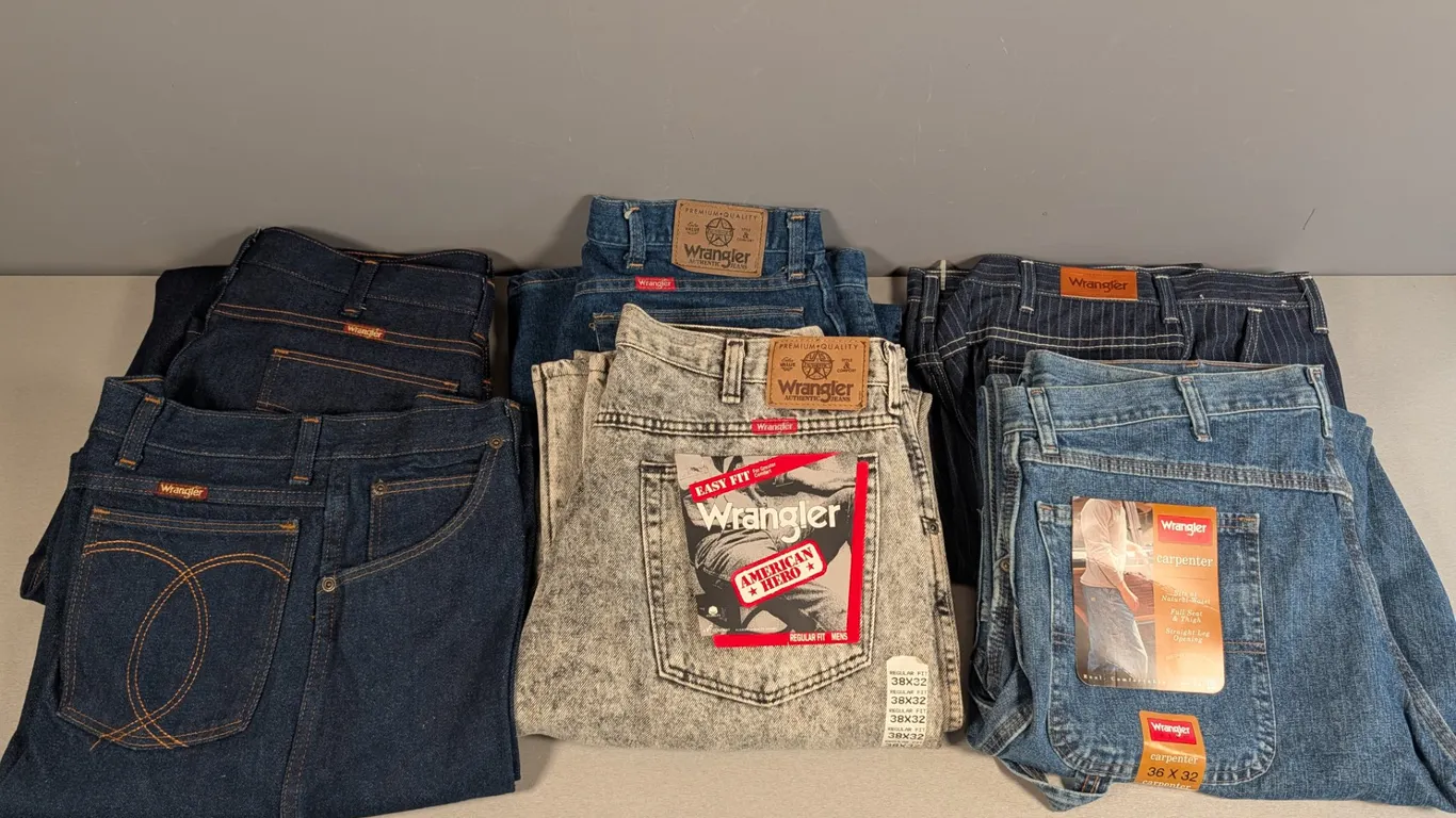 Lot of Six Wrangler Men's Jeans