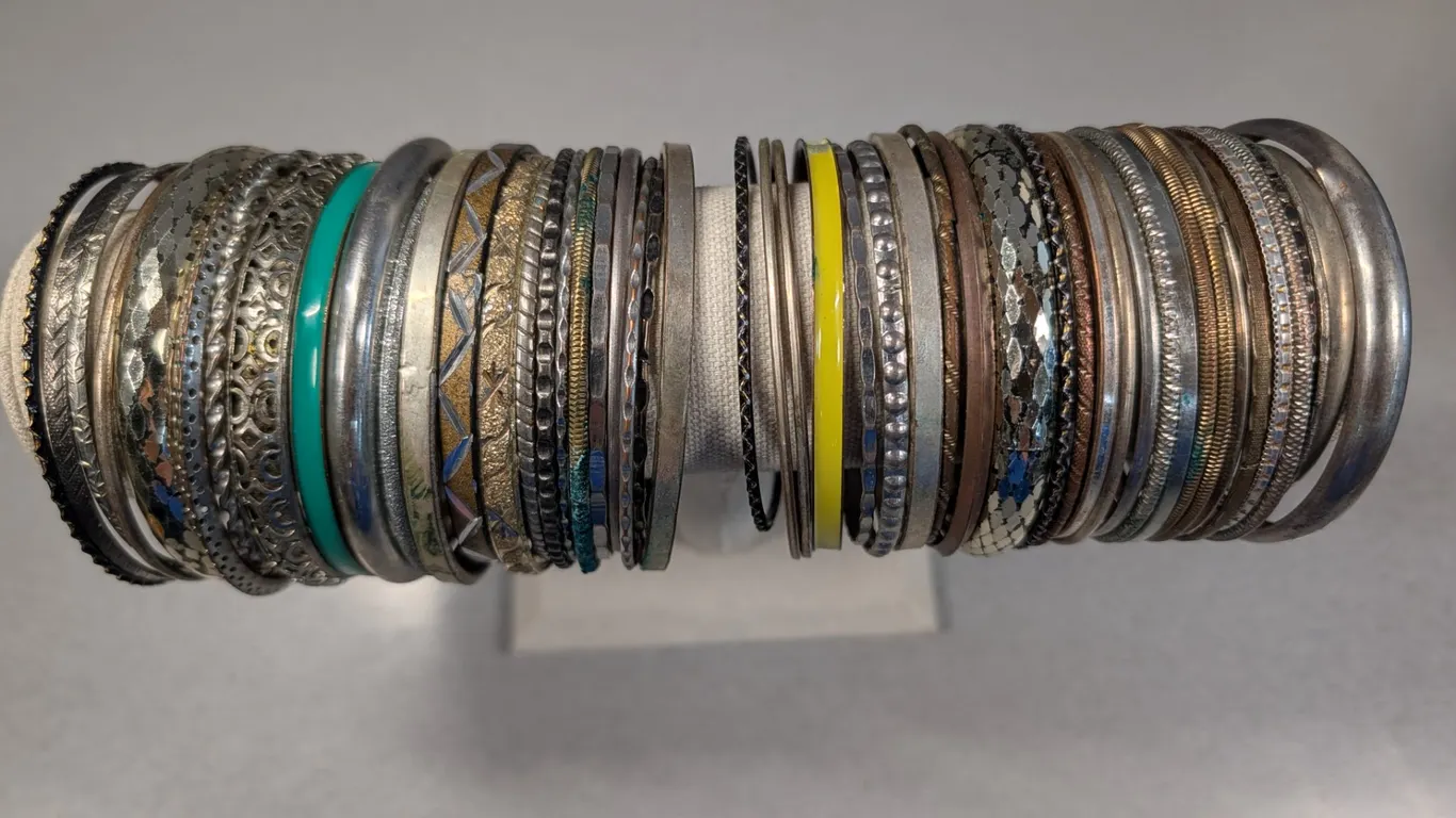 Mixed Metal Bangle Bracelet Lot