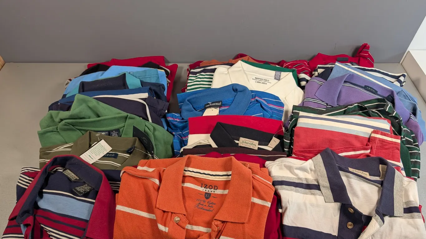 Lot of 25 Assorted Men's Polo Shirts