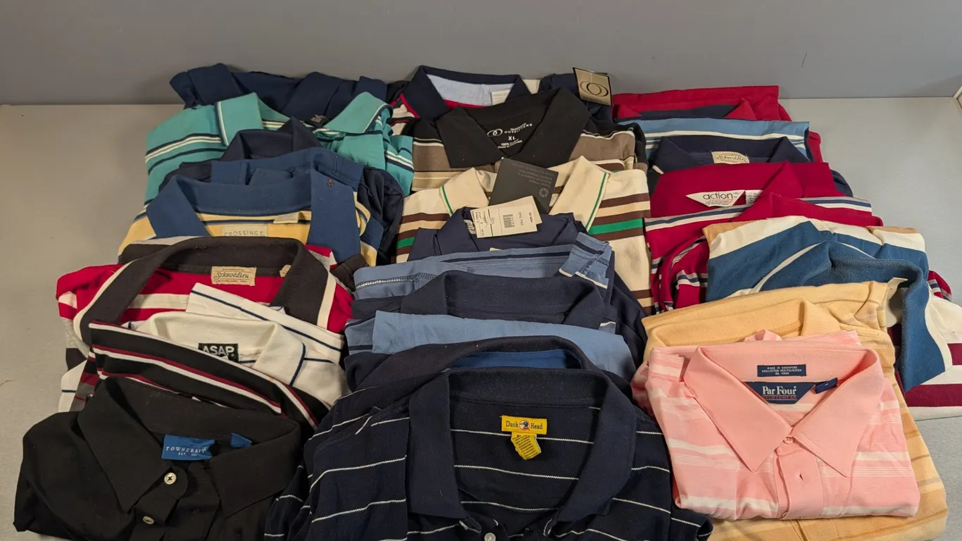 Assorted Men's Polo Shirts, Total of 20