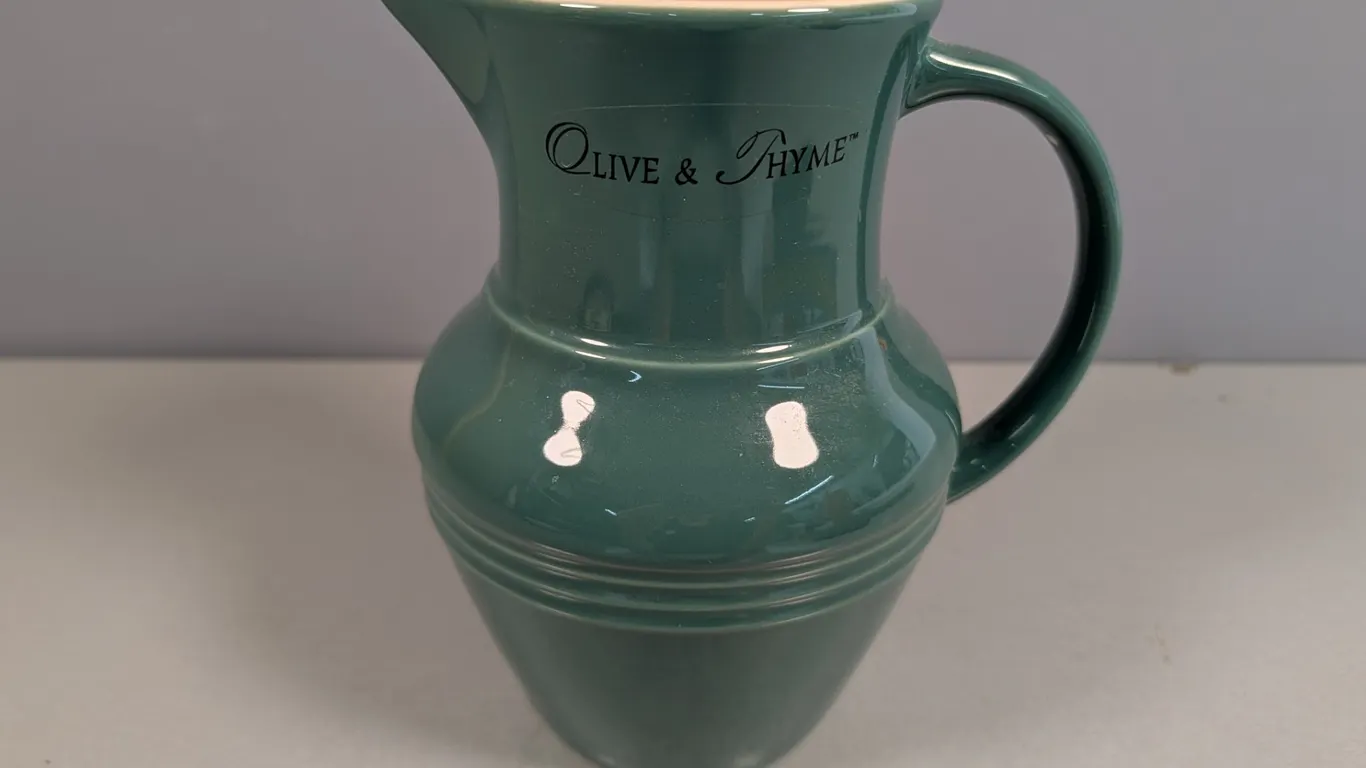 Olive & Thyme Ceramic Pitcher