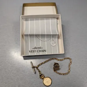 Demi Vest Chain Pocket Watch Chain Gold Tone