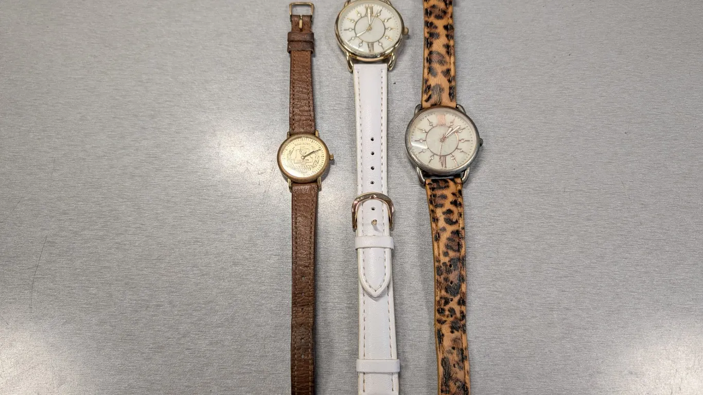 Lot of 3 Ladies Wristwatches: Hamilton Service Watch, Kessaris, and Generic Quartz Watch