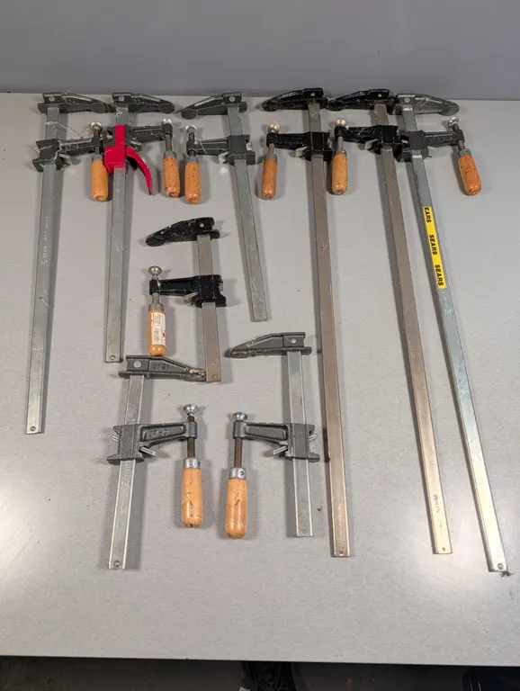 Lot of 9 Bar Clamps including Craftsman