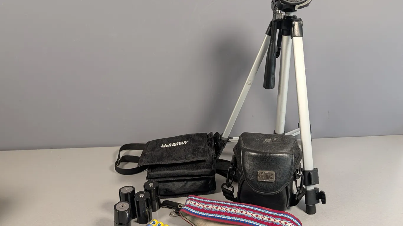 Digital Concepts TR-10 Tripod, Case Logic Camera Bag, and La Crosse Accessories Lot