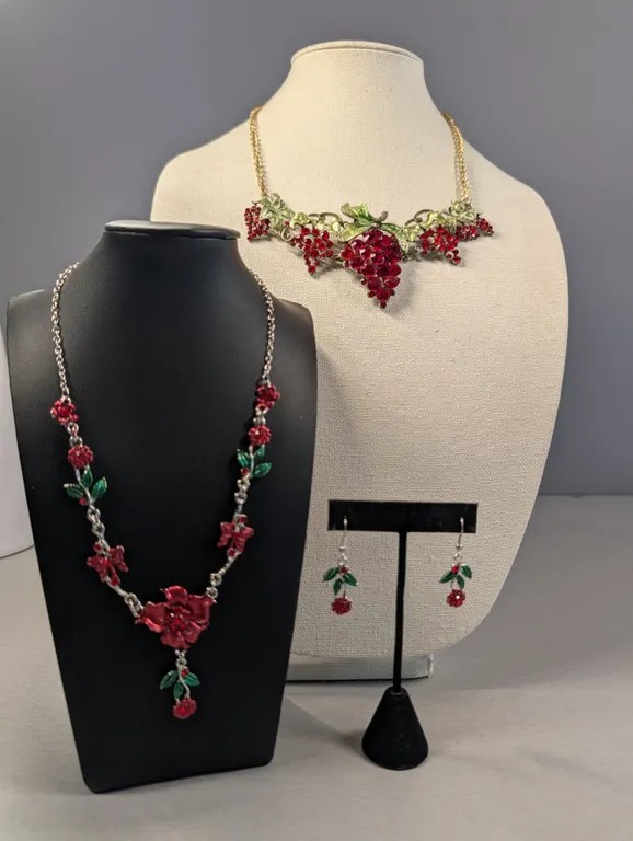 Red stone Costume Jewelry Lot