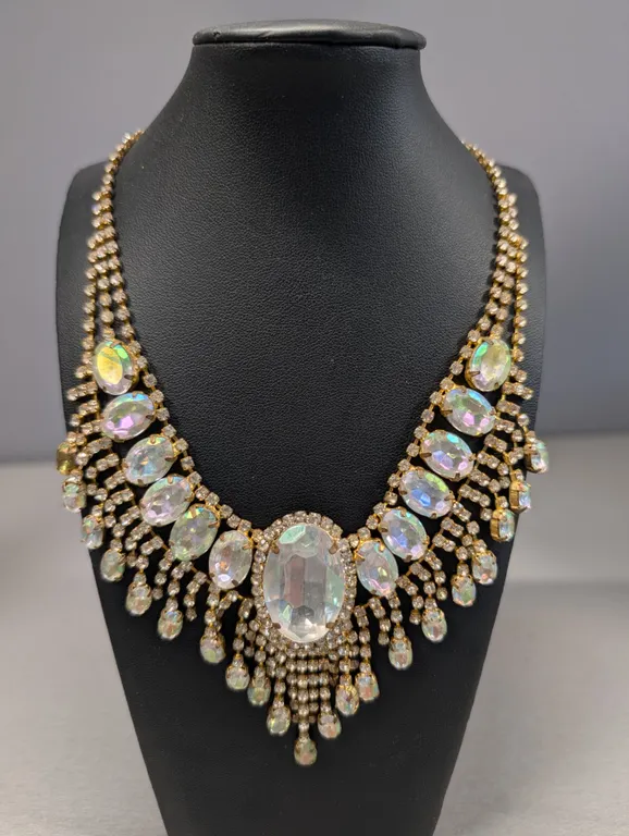 Iridescent Stone Statement Necklace
