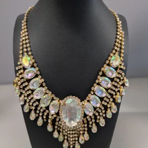 Iridescent Stone Statement Necklace