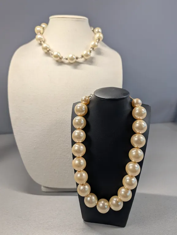 Two Faux Pearl Necklaces