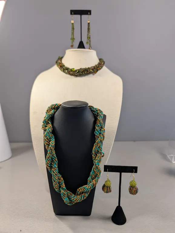2 Beaded Necklace and Earring Lots