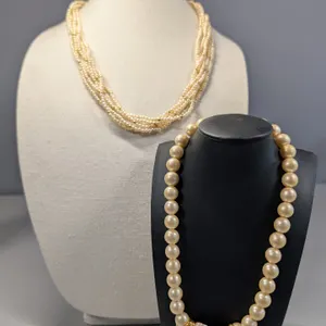 Two Pearl Style Necklaces