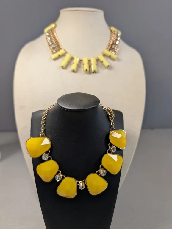 Two Yellow Fashion Necklaces
