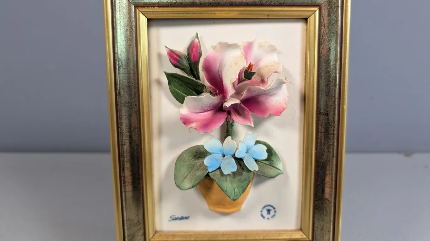 Capodimonte Floral Wall Art Plaque by Savastano