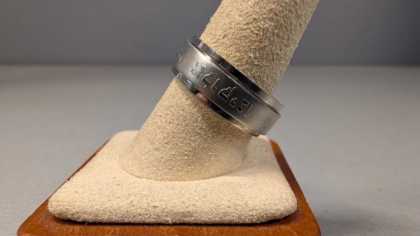 Inscribed Metal Fidget Ring
