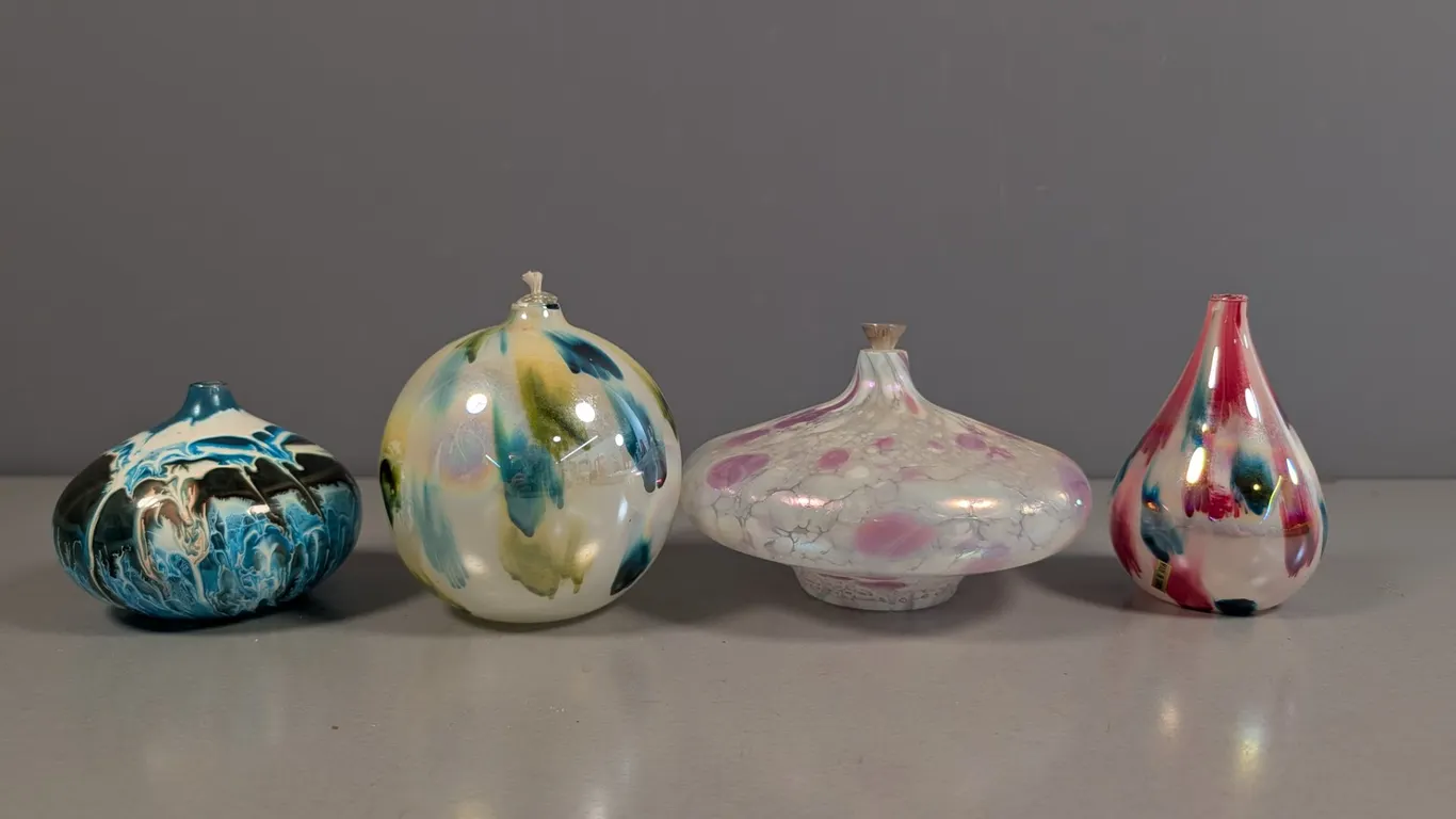Art Oil Lamps, Set of 4