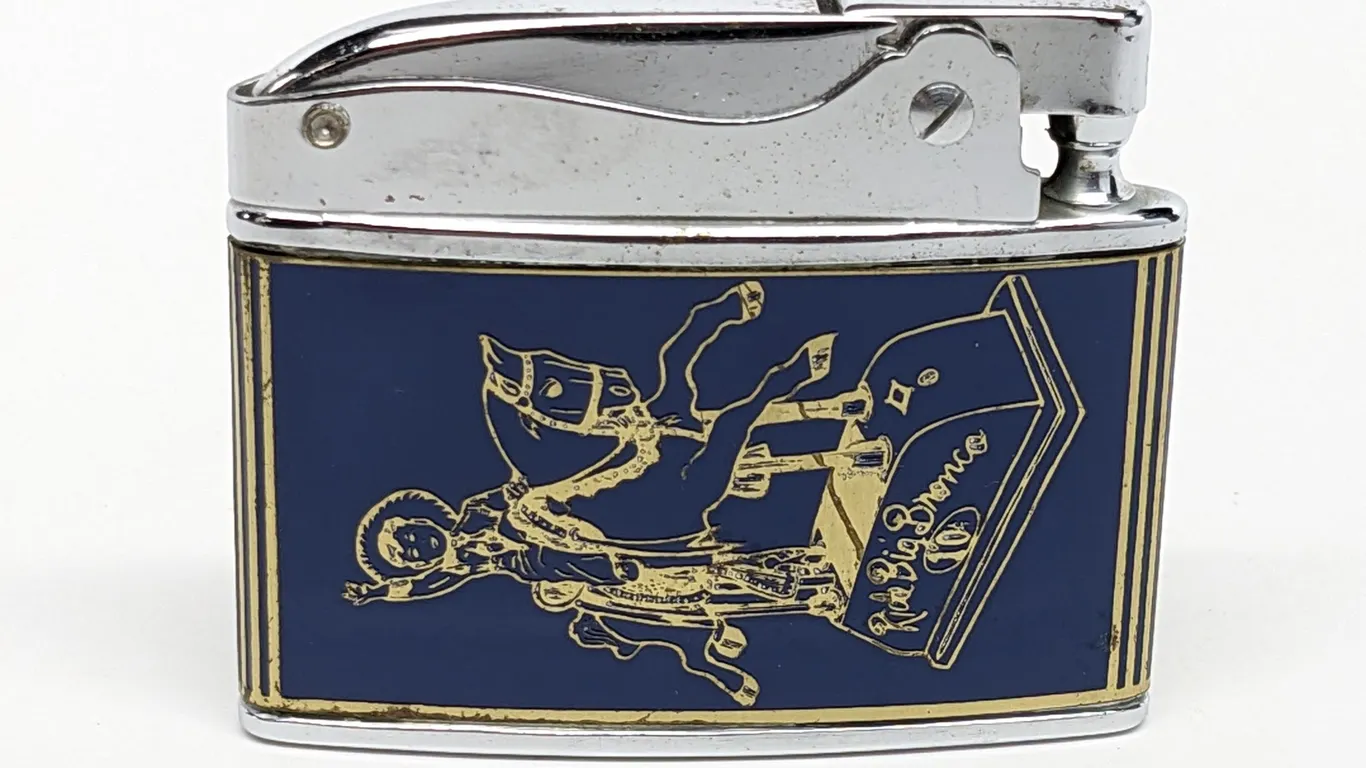 RIDE BIG BRONCO SOLO AMUSEMENT CO KIDDIE RIDES SAN FRANCISCO CALIFORNIA ROSEN CIGARETTE LIGHTER