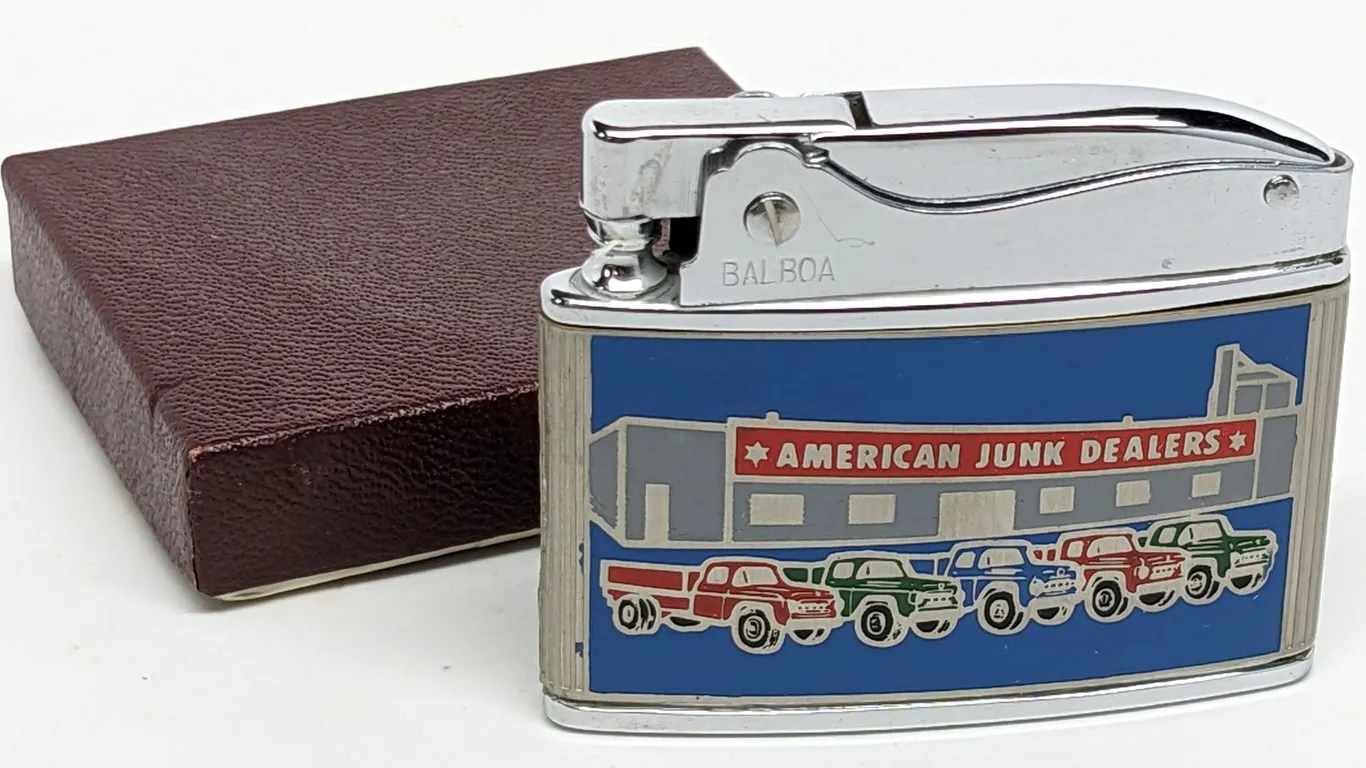 AMERICAN JUNK DEALERS MILWAUKEE WISCONSIN WELLINGTON BALBOA CIGARETTE LIGHTER