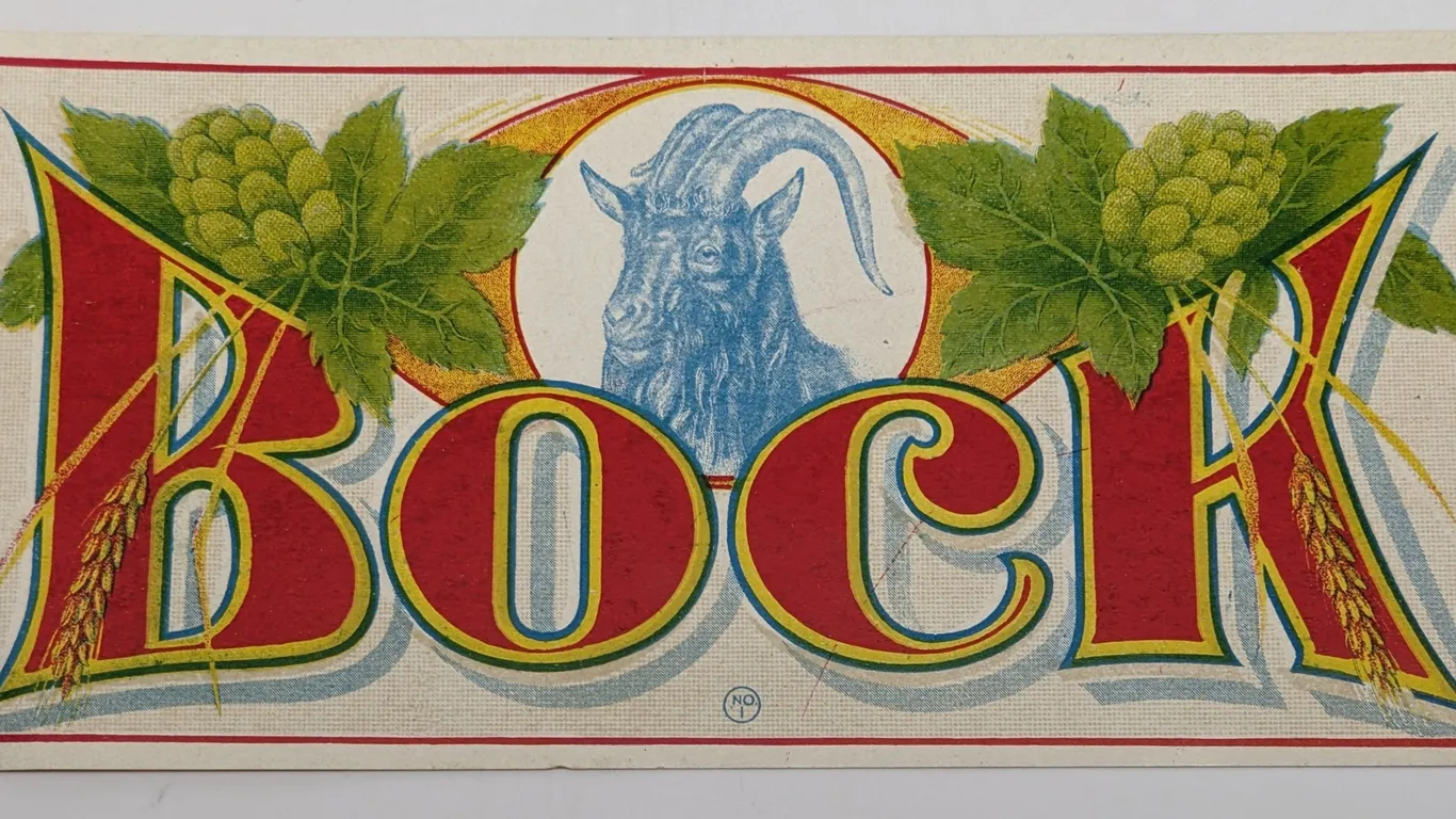 LARGE PRE PROHIBITION BOCK BEER LABEL