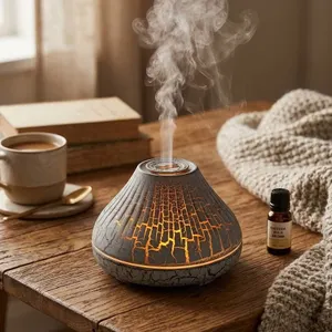 HIZO A18 Flame Aroma Diffuser Crackle Finish